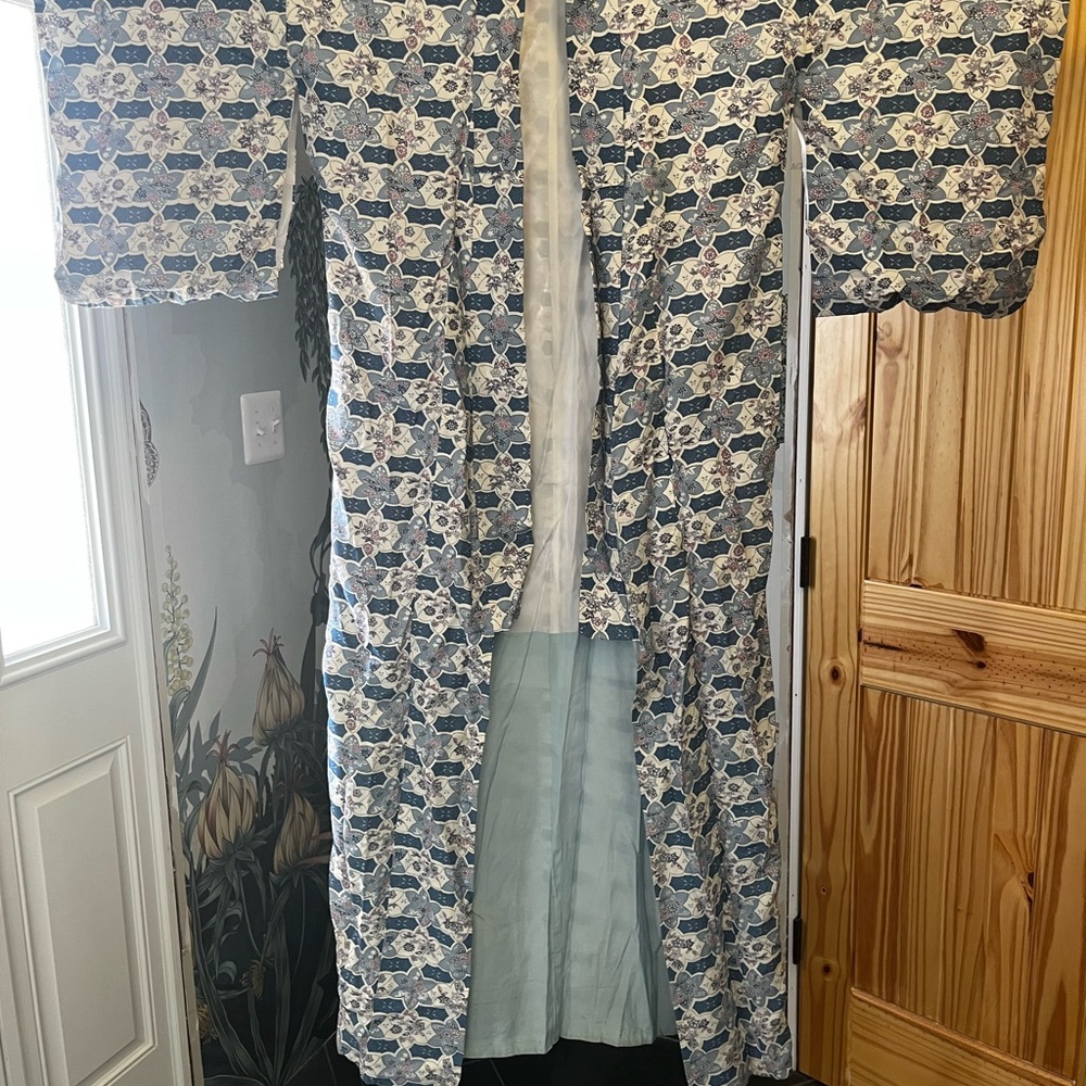 Blue Pattern Vintage Japanese Kimono